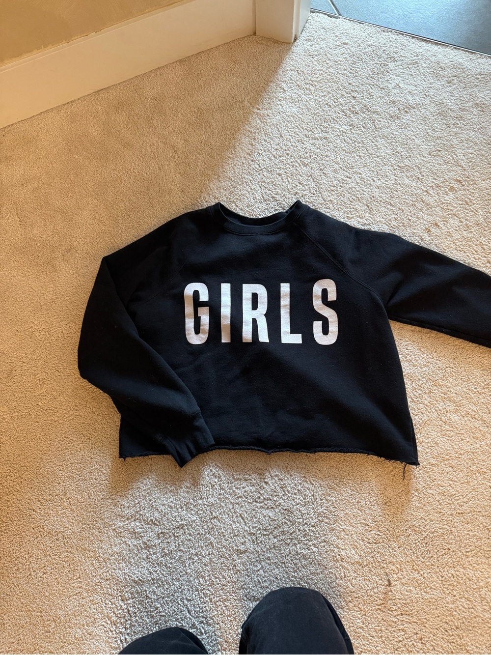 Black 'GIRLS' Crewneck Sweatshirt